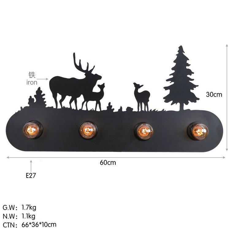 Ретро Стиль Лофт Железный Черный Сельский Промышленный Настенный Светильник Настенный Бра Светильники Крыльцо Прихожая