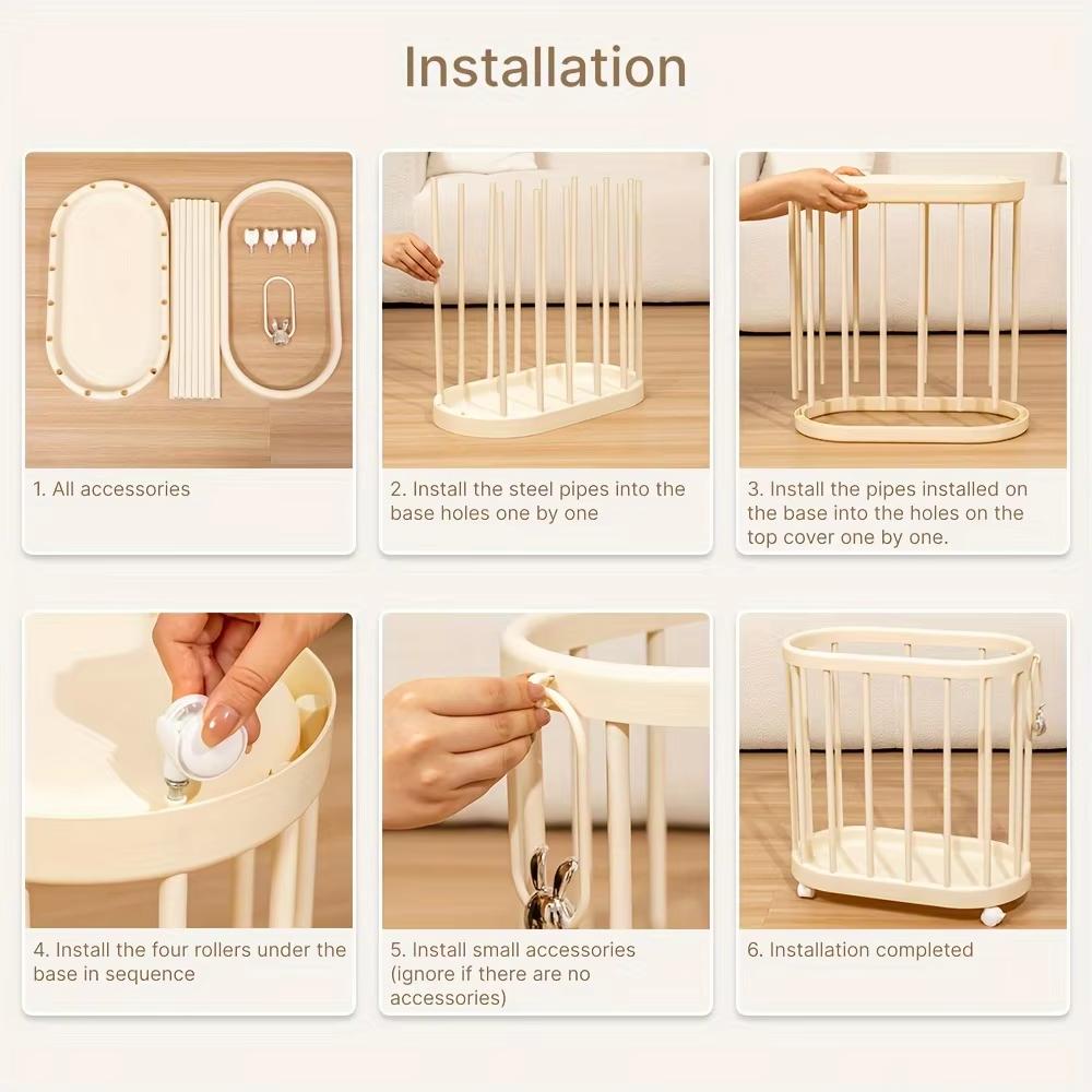 Yoga Mat Storage Basket, A Plastic Material Sports Equipment Storage Bag With Wheels Yoga Mat And Clothes Storage Bag