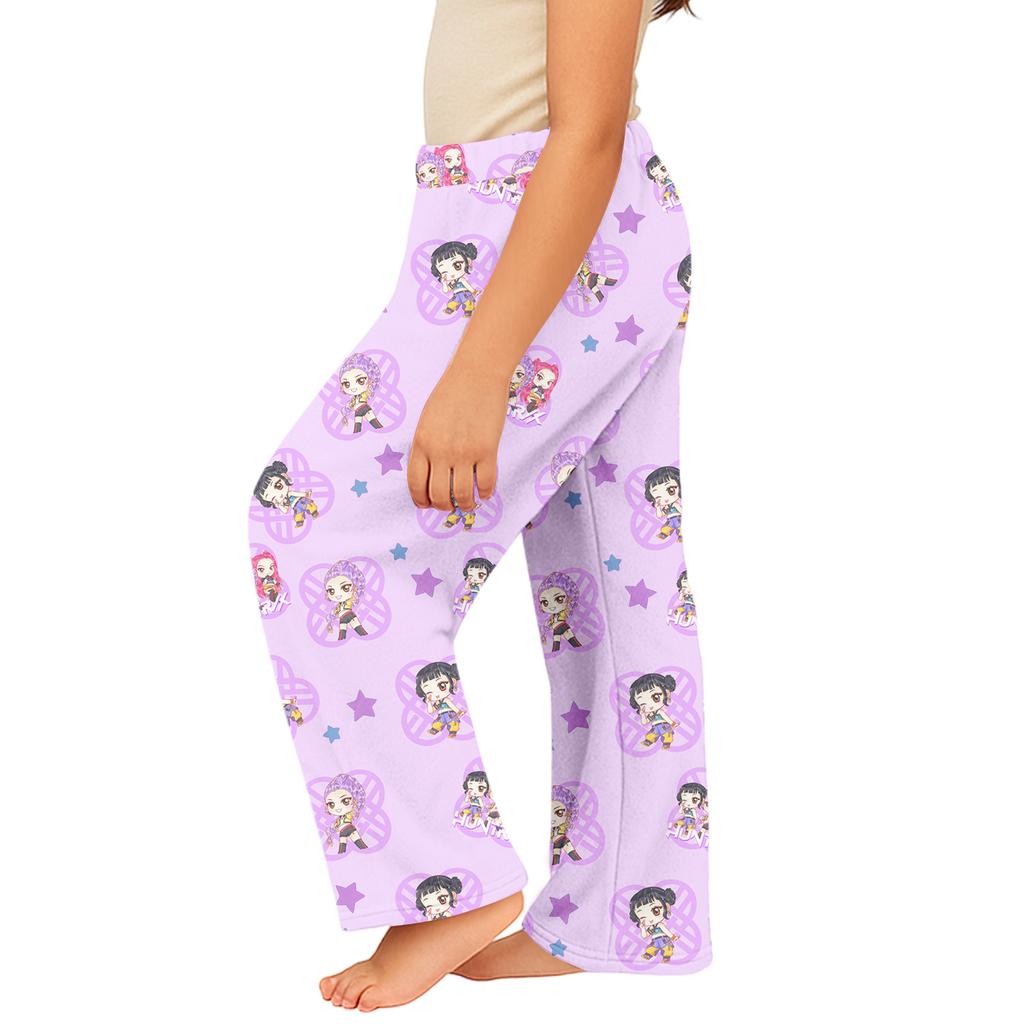 Детские зимние брюки полной длины с длинным рождественским принтом