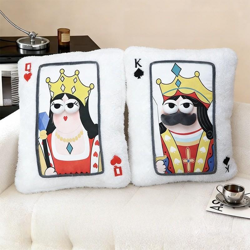 Plush Embroidered Playing Card Pillow Cushion Gift For Friends And Kids