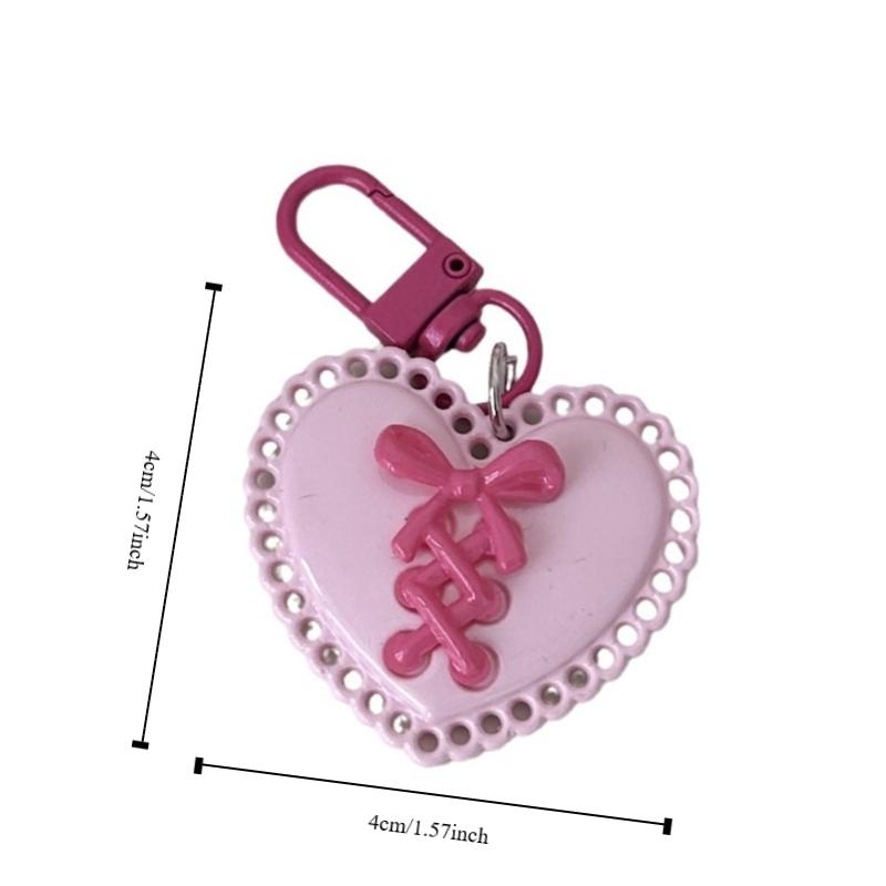 Heart Backpack Pendant Multi-color Bag Accessories Sweet Y2K Key Chain Girl