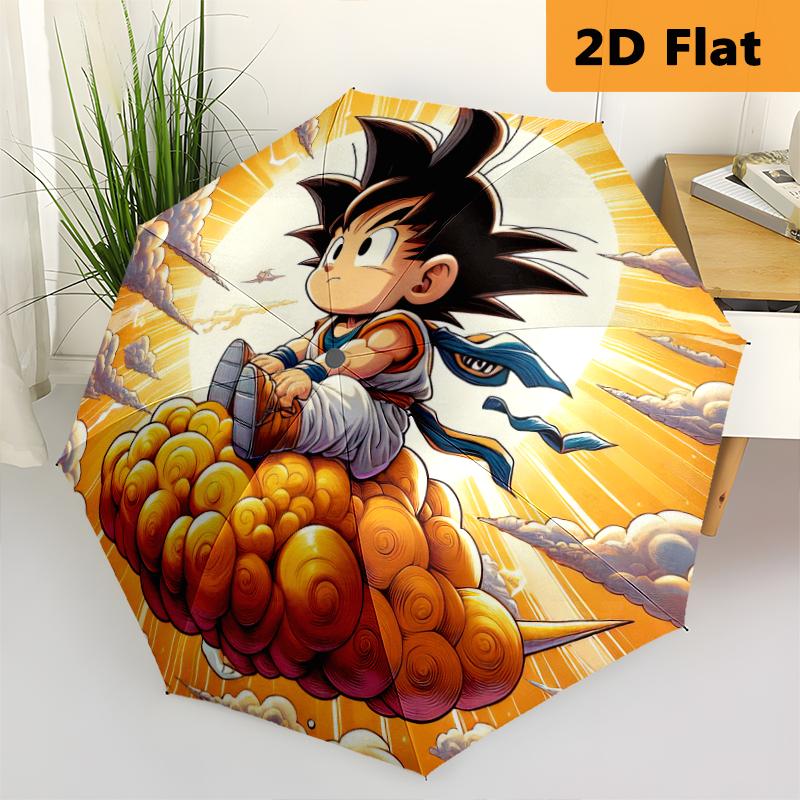 1 шт. Зонт Dragon Ball Портативная 8-реберная конструкция, подходит для всех сезонов, для дома, путешествий, уличный зонт
