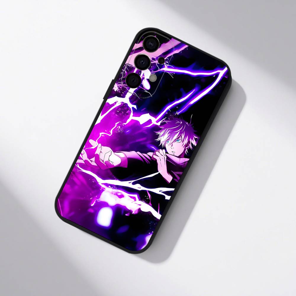 Чехол для телефона с аниме Годжо С-Сатору для Samsung S25,S24,S21,S22,S23,S30,Ultra,S20,Plus,Fe,Lite,5G Черный
