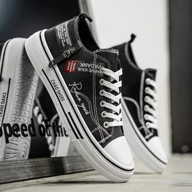 Мужская обувь, Весенняя дышащая тонкая модель, Студенческая спортивная и повседневная обувь на плоской подошве (кеды)