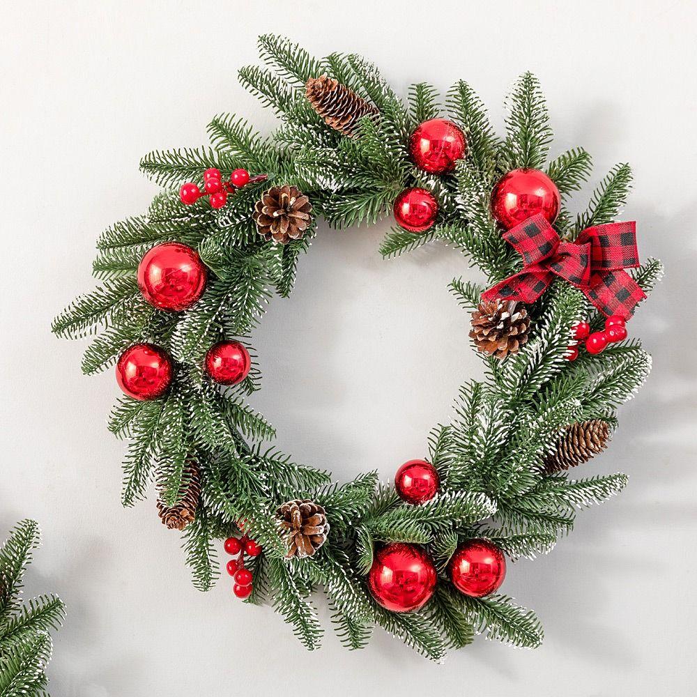 Pinecones Xmas Tree Garland DIY Window Hanging Decor Pendant Wall Hanging Floral Wreath Window