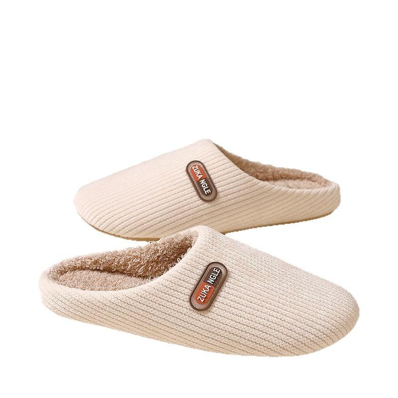 Хлопковые тапочки мужские весенне-осенние зимние для дома нескользящие теплые домашние для пары зимние плюшевые женские