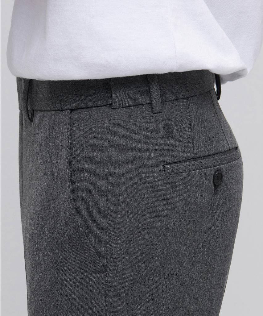 MUSINSA STANDARD Tapered Turn-Up Hidden Banding Crop Slacks [Medium Gray]