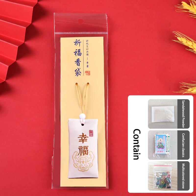 Духовная соль с мешочком буддийский духовный мешок соли ожерелье благословение счастливый мешок амулет благословение мешочки кулон