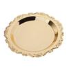 Сервировочная тарелка для десерта, золотое блюдо, витрина с фруктами, товары для дня рождения, 20 см