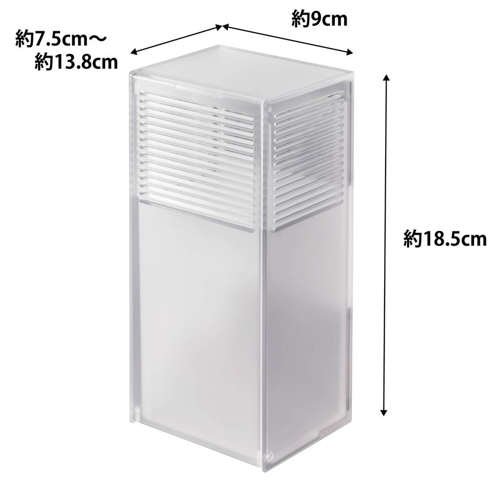 Yamazaki Дезодорирующие бусины W9 x x Легкий продукт 3327 Двусторонний чехол, Прозрачный, Прибл.. D7.5-13.8 В18.5см, Умный, Магнитный, Отдельно стоящий, Стиль с клапаном, Сменный блок,