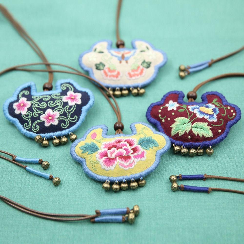 Handmade Embroidered Lucky Bag DIY Kits Hand-stitched Embroidery Set  Beginner