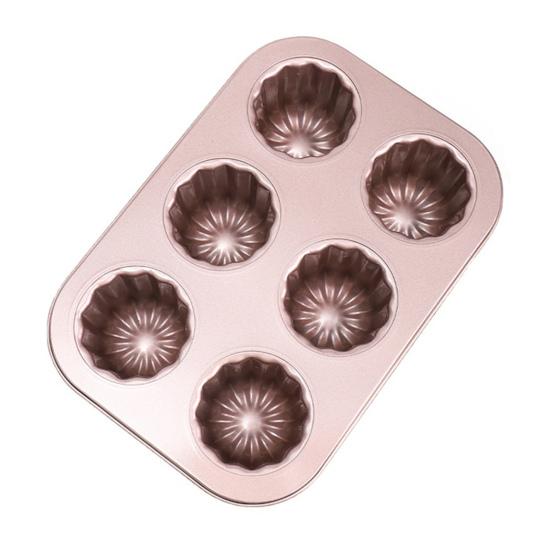 Многоразовая форма для торта, антипригарная, прочная, 6 сеток, Canele, помадка, десертная посуда