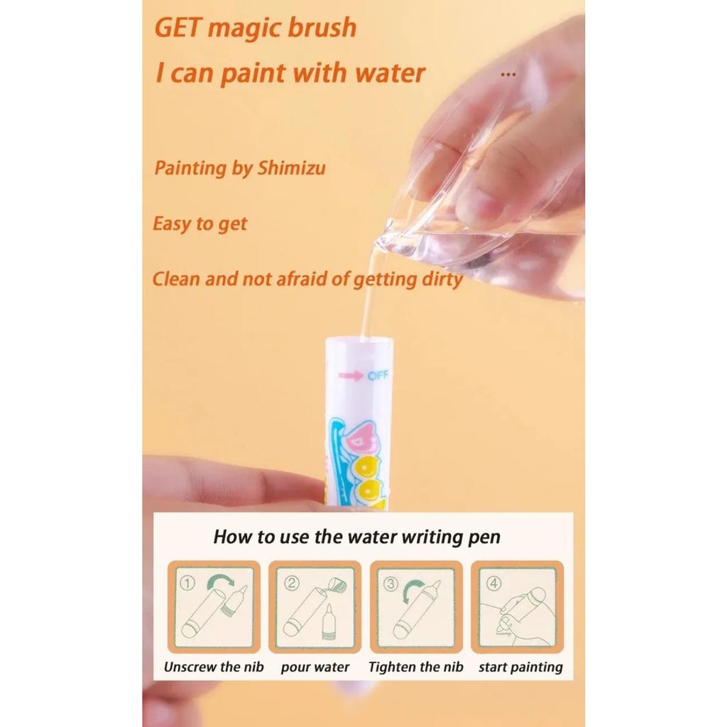 Детские игрушки для раннего образования, волшебная книга с ручкой, водный рисунок, игрушки Монтессори, подарок, многоразовая книжка-раскраска, волшебная книга для рисования