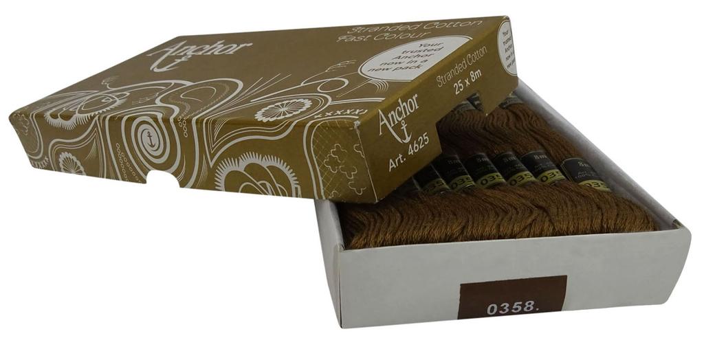 IBA Indianbeautifulart Многожильные хлопковые нитки для ручной вышивки, упаковка из 25 мотков, темные