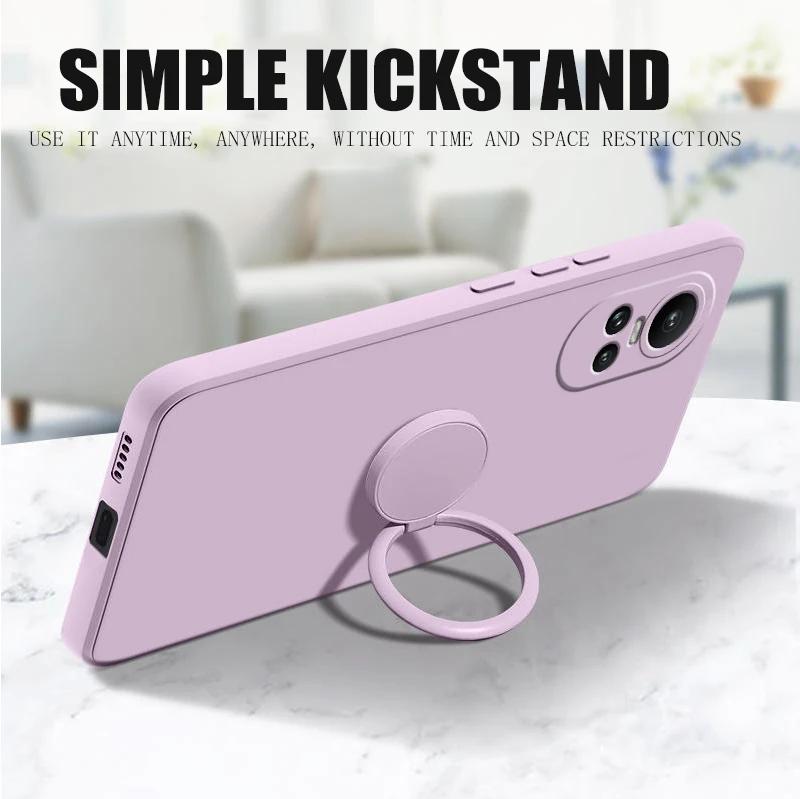 Чехол для Funda Oppo Reno 10 5g жидкий силиконовый держатель для кольца мягкий чехол для телефона Oppo Reno 10 Pro Upgrade противоударный задний чехол