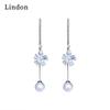 Lindon Women's Zircon Copper Alloy Earrings Earrings Earrings - Wedding Party Gift Pendant Earrings