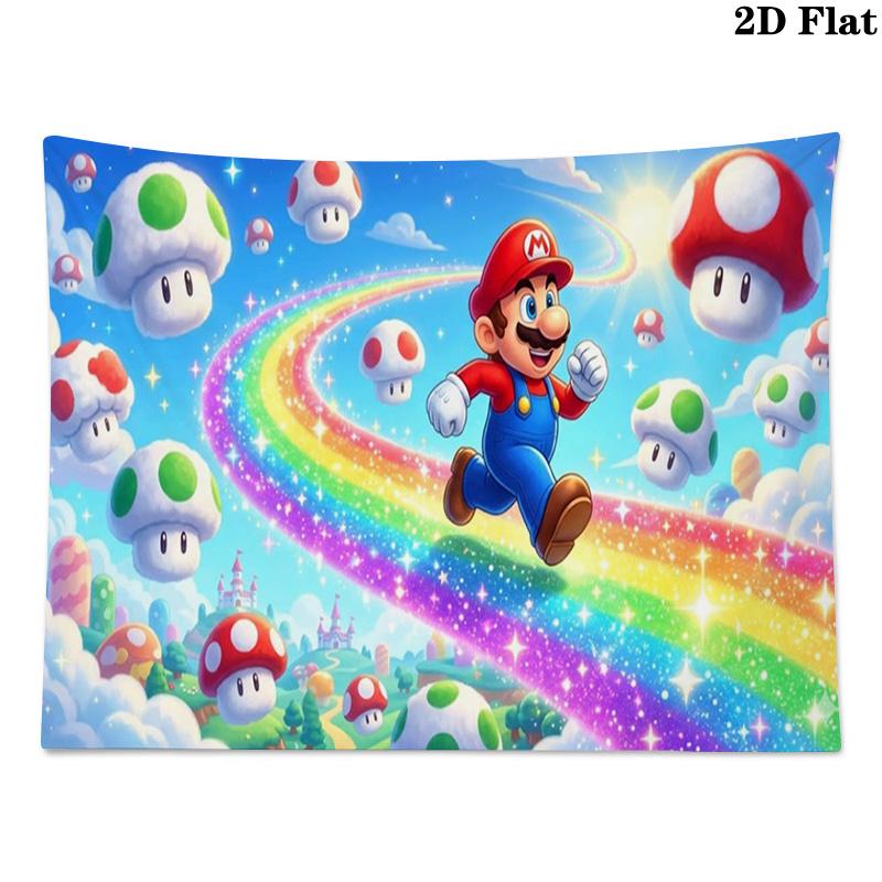 Mario Wall Tapestry Aesthetic Wall Hanging Printed Fabric Blanket Decorative Tapestries for Bedroom Living Room Home Decor