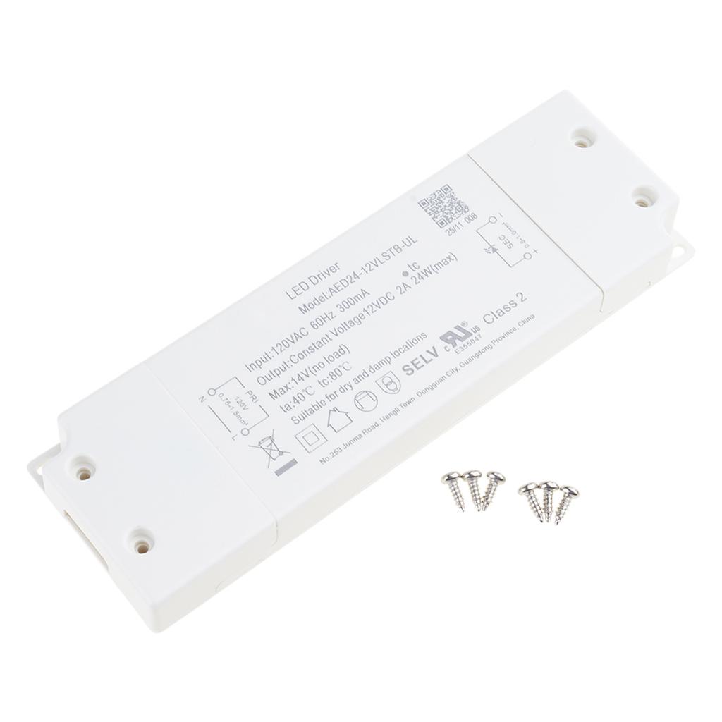 LED Dimmable Driver 12V 24W Dimming LED Power Supply Constant Voltage Adapter LED Driver for Light Bulbs Cabinet Lights