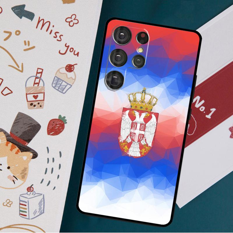Крутой чехол с флагом Сербии для Samsung Galaxy S23 S20 FE S21 FE S22 Ultra Note 20 S8 S9 S10 Note 10 Plus задняя крышка