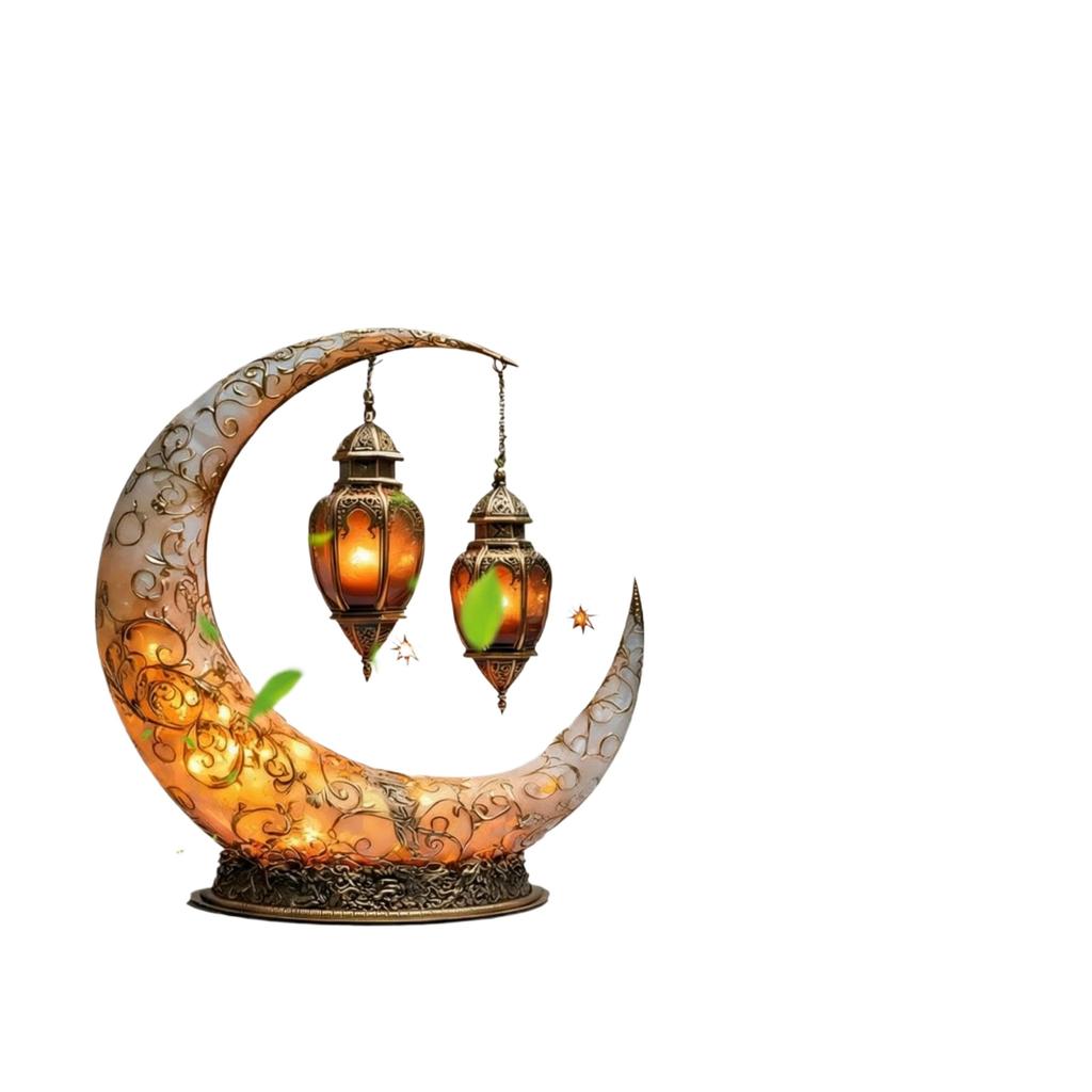 Двумерное акриловое украшение в виде луны, Декор для дома на Рамадан