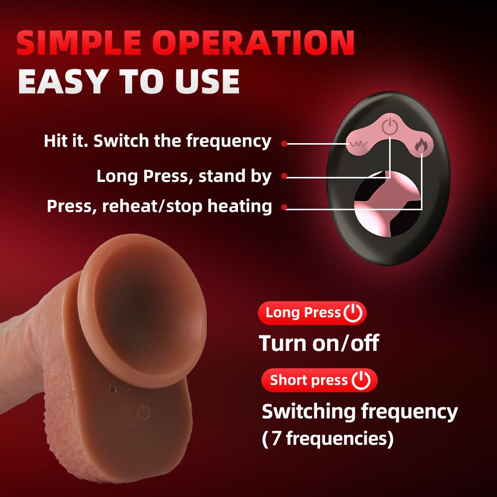 Длинный Реалистичный Дилдо Вибратор Пенис Телескопический Свинг Подогрев Силиконовый Дилдо Женский Сексуальный Для Взрослых Вибратор с Пультом Дистанционного Управления для Женщин