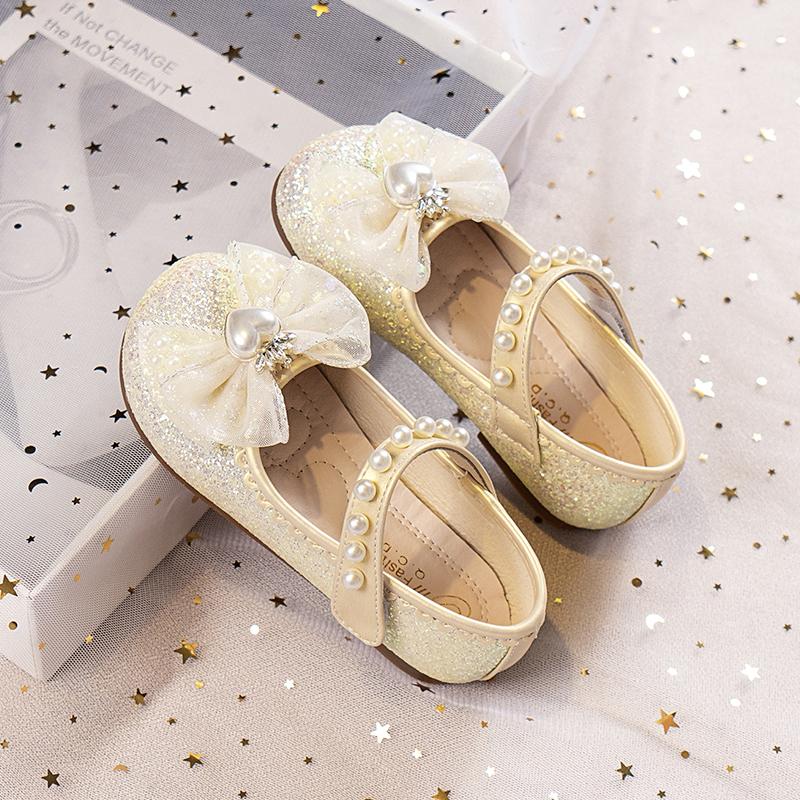 2024 Принцесса Мэри Джейн для вечеринок, свадебных шоу, блестящие любовные короны, банты, жемчуга, элегантные кожаные туфли для девочек, детские, универсальные, простые