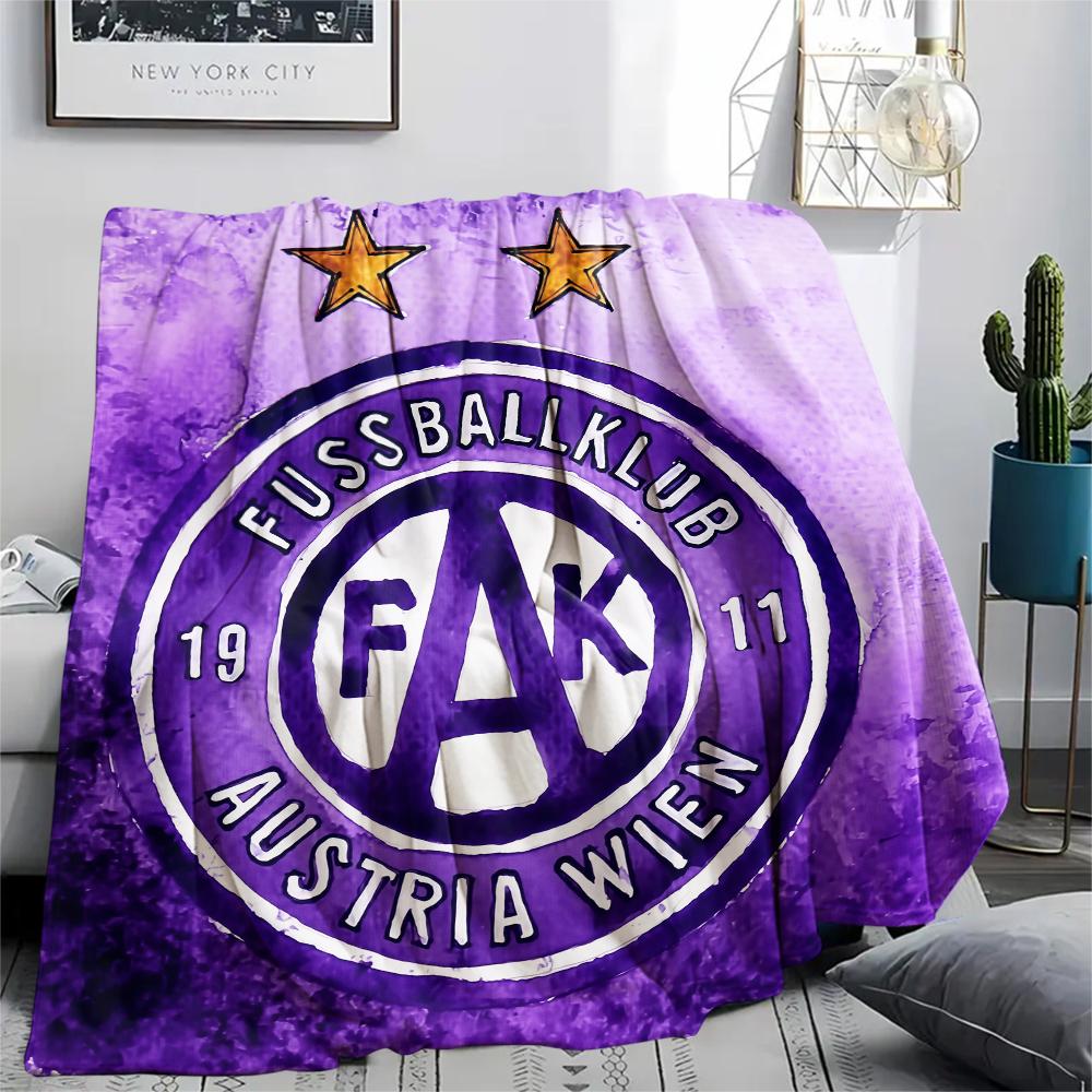 Austria Vienna FC Emblem,pattern Flannel Blanket, High quality Comfortable for All Seasons, Home Decor, Warmth and Comfort, Perfect for Gifts.