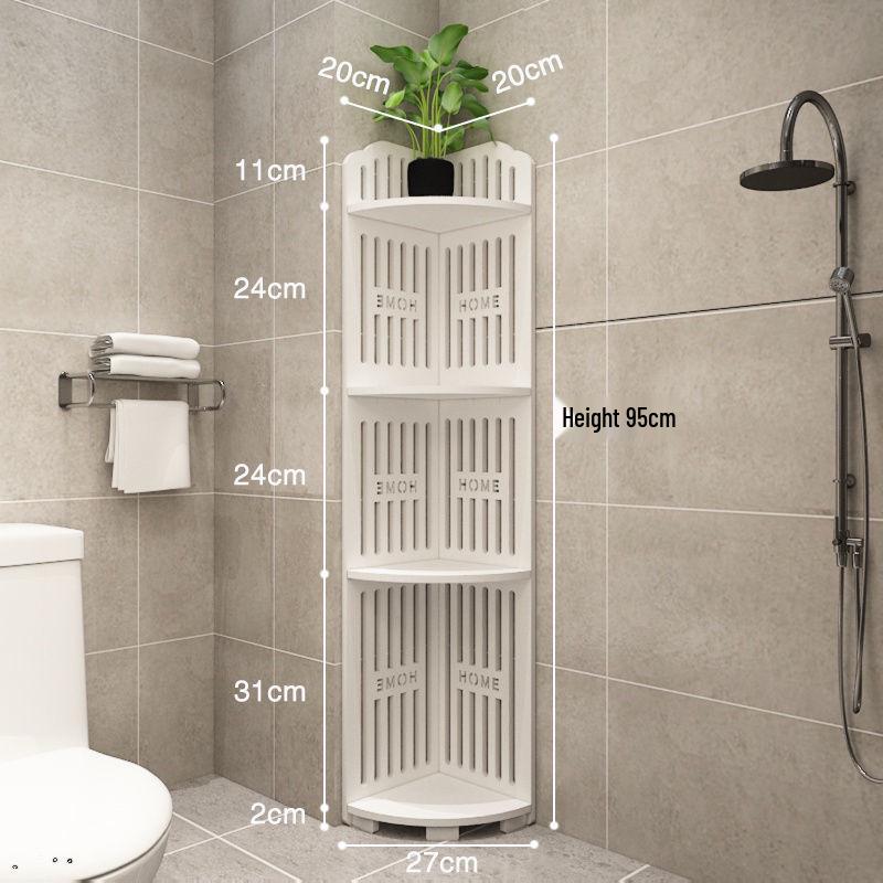 Треугольная угловая напольная полка для ванной комнаты для туалетных принадлежностей