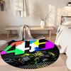 Motorcycle Round Office Rug Perfect for Hallway Living Rooms Dormitory Study room Antislip Round Carpet Decorate Offices