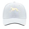 White Running Greyhound Plush Toy Hip Hop hat Fashion Outdoor Sports Sandwich Baseball Cap