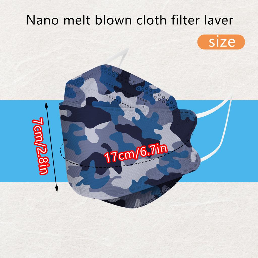 100P детская маска для лица с принтом серии фруктов и радуги, ежедневная защитная дышащая маска для лица