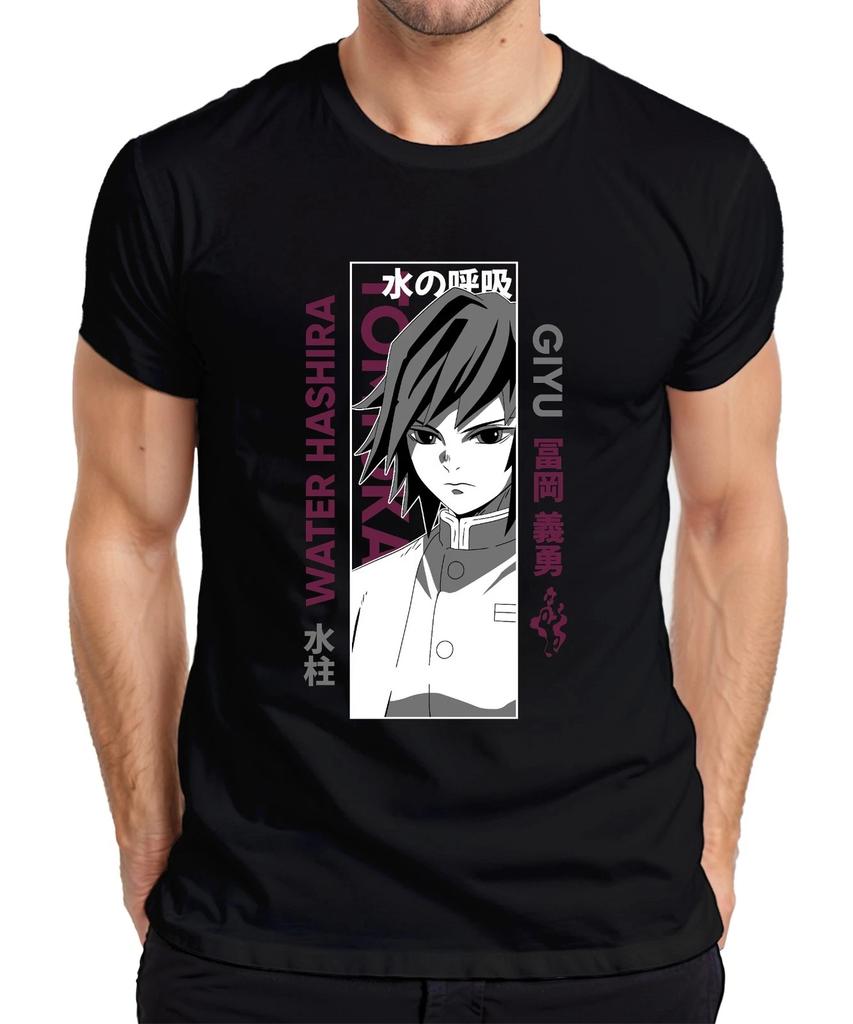 Demon Slayer Giyu Tomioka Water Hashira Anime Geschenk Manga Herren T-Shirt
