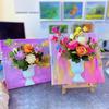 Chic French Oil Painting Style Half Wall Vase for Stylish White Flower DIY Home Decoration Projects