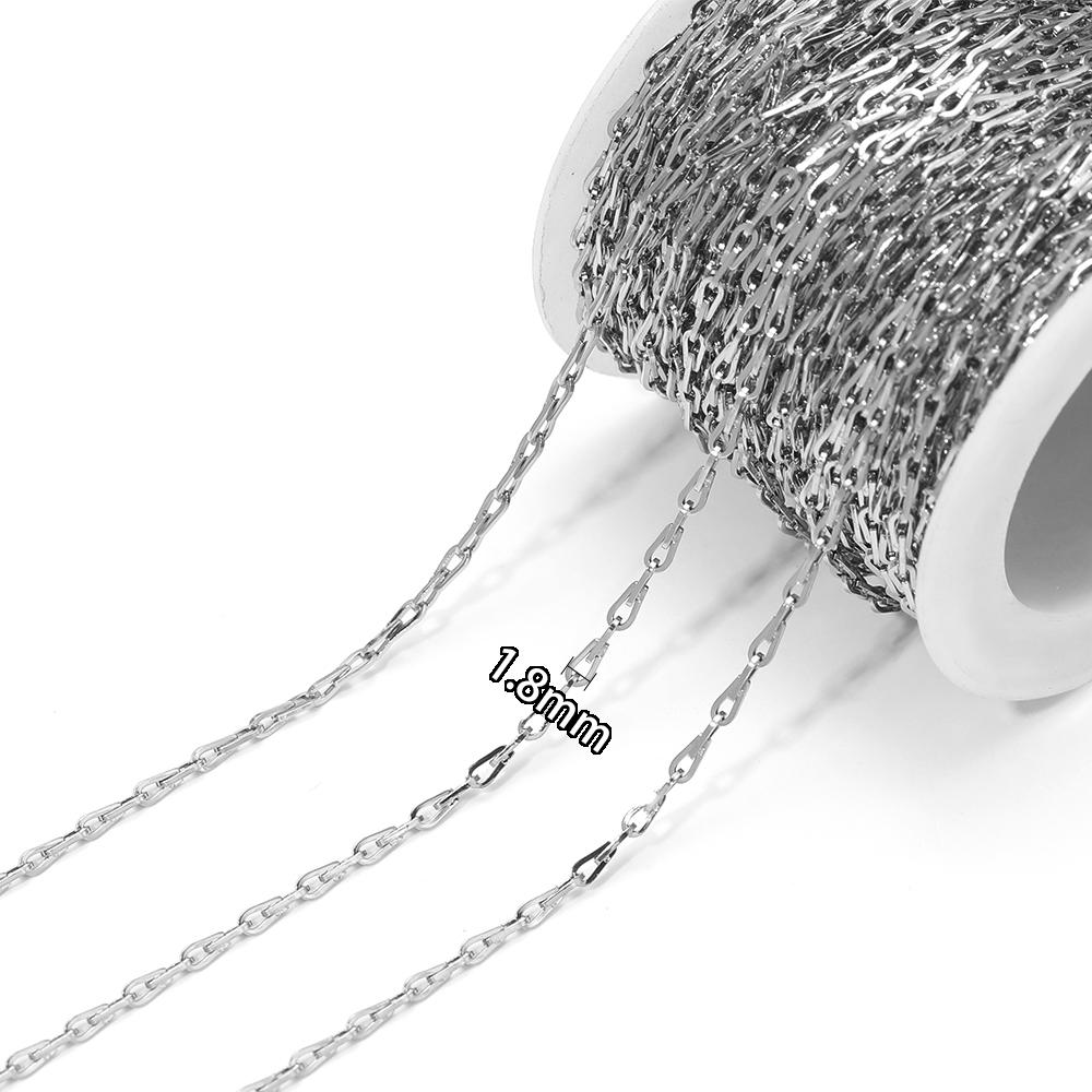 1 Meter Stainless Steel Tough U Shape Chains for DIY Handmade Bracelets Necklace Jewelry Findings Body Chain Earrings Making
