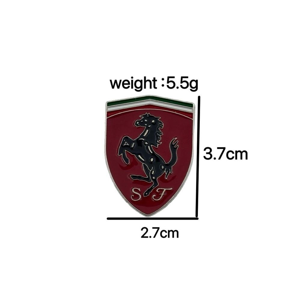 Car Styling 3D Sticker Metal Badge Vehicle Emblem Body Decal for Ferrari Roma 488 Portofino F8 Roma Spider SF90 Auto Accessories