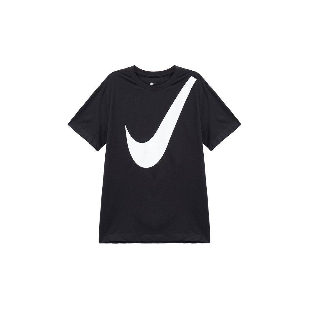 Nike Однотонная хлопковая повседневная удобная футболка с круглым вырезом и короткими рукавами, мужские топы, черный DX1017-010