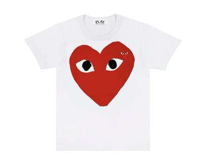 Comme Des Garcons CDG Play Белая футболка с красным сердцем Оригинальная 100% хлопок ($123) Футболка Unisex