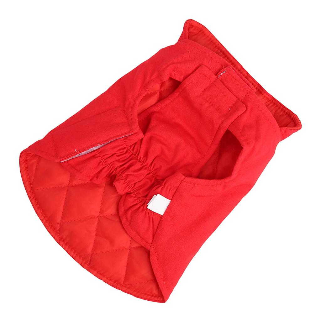 Толстый жилет для питомца, милый, теплый, хлопковый, предотвращающий выпадение шерсти, осенне-зимняя одежда для собак малых и средних пород, красный