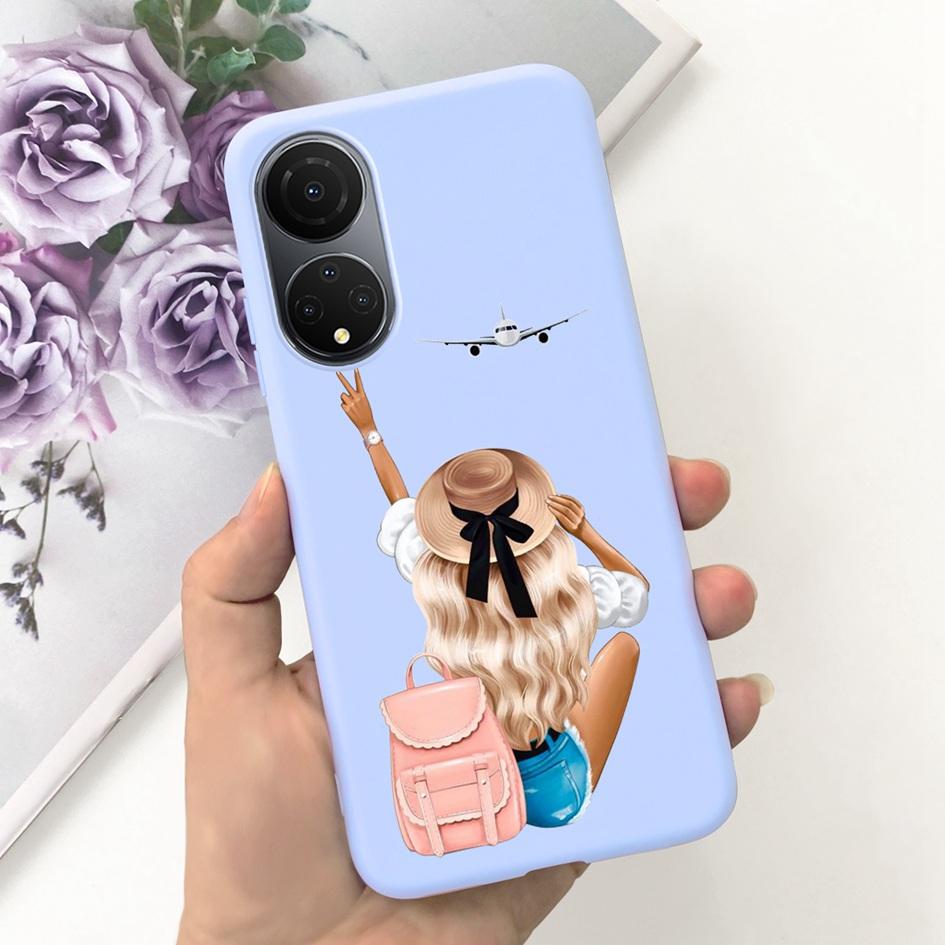 For Honor X7 X7a Case Lovely Duck Astronaut Soft Silicone Matte Phone Cover For Honor X7b CLK-LX1 Funda X 7b X 7a HonorX7 Bumper