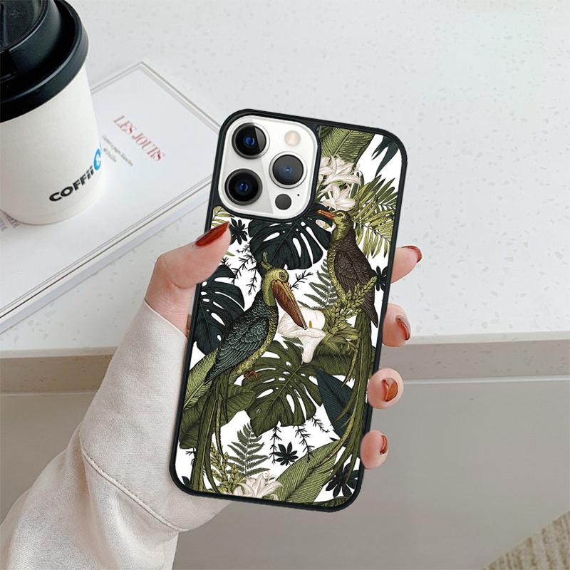 Зеленый лист Монстеры Чехол для телефона Для iPhone 17 Air 16 pro max 15 14 plus 12 13 Защитная крышка coque