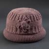 Thickened Woolen Fisherman Hat for Middle-Aged & Elderly Women - Warm, Velvet-Lined, Knitted Hat for Autumn & Winter