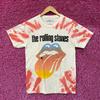 Футболка сtie-dye и принтом The Rolling Stones Sunset Rock