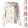 Women's Casual Long Sleeve Single Breasted Bow Printed Clothing Cardigan Top