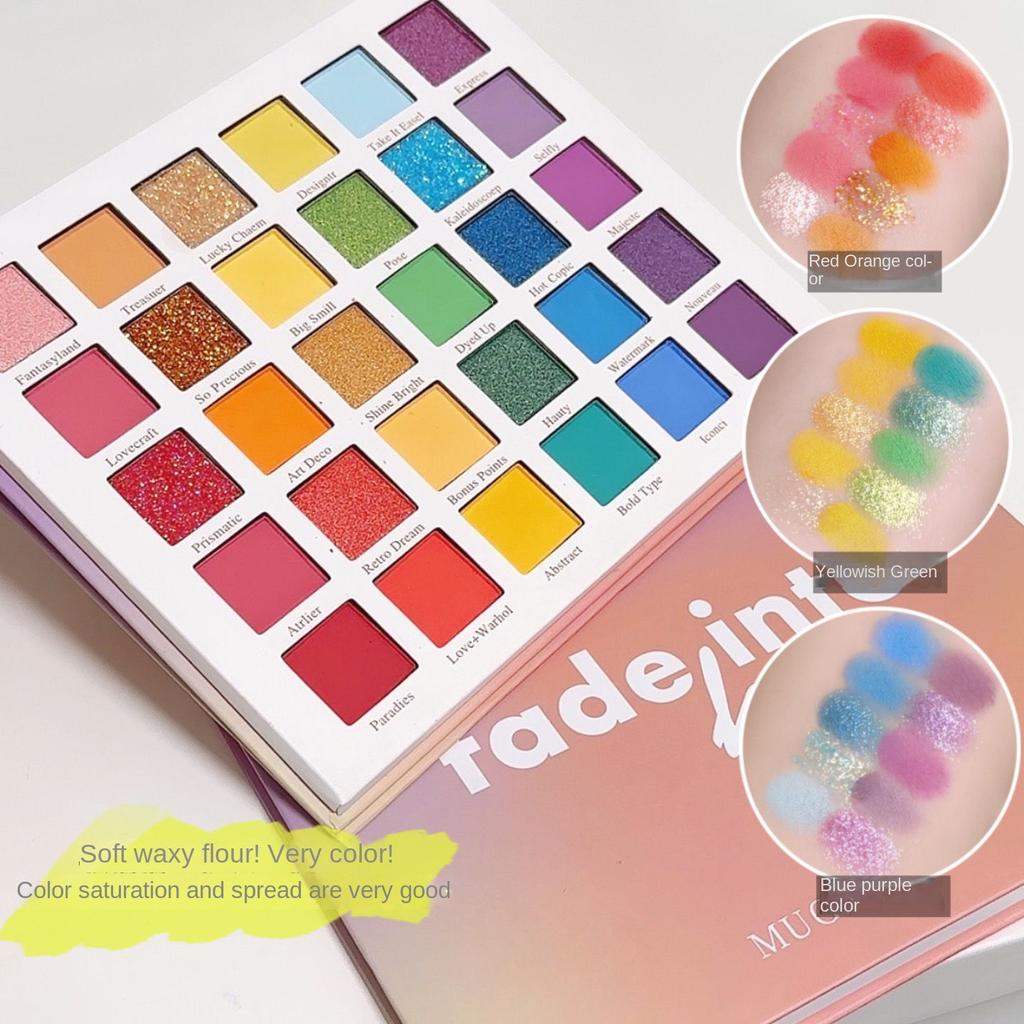 Summer Rainbow 30 Color Dopamine Eyeshadow Palette Saturated Eyeshadow