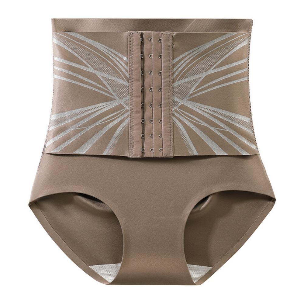 Высокая талия Корректирующее белье для похудения с пряжкой Трусы с утягивающим эффектом Бесшовные трусики для женщин Коррекция фигуры