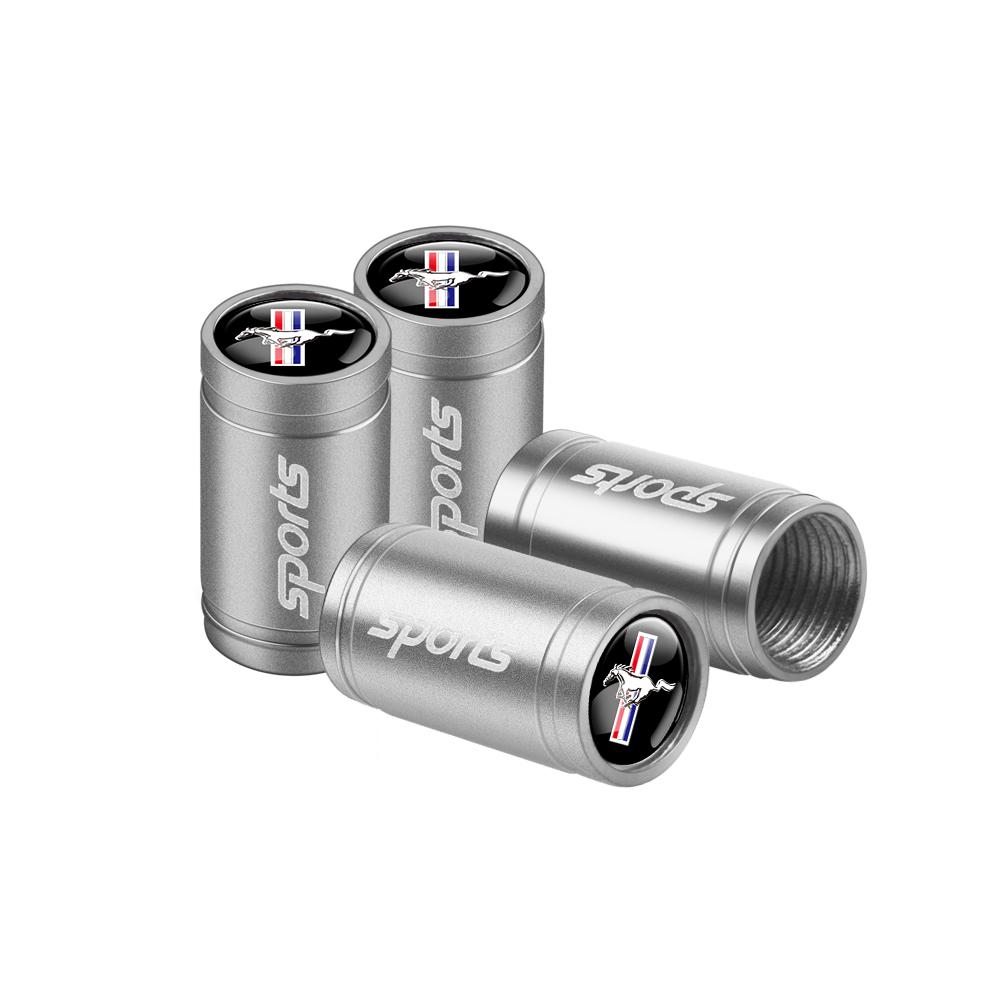 4pcs Car Styling Wheel Tire Valve Air Stem Cap Badge Decoration For Mustang Ranger Focus Kuga Fusion Mondeo Esco Fiesta