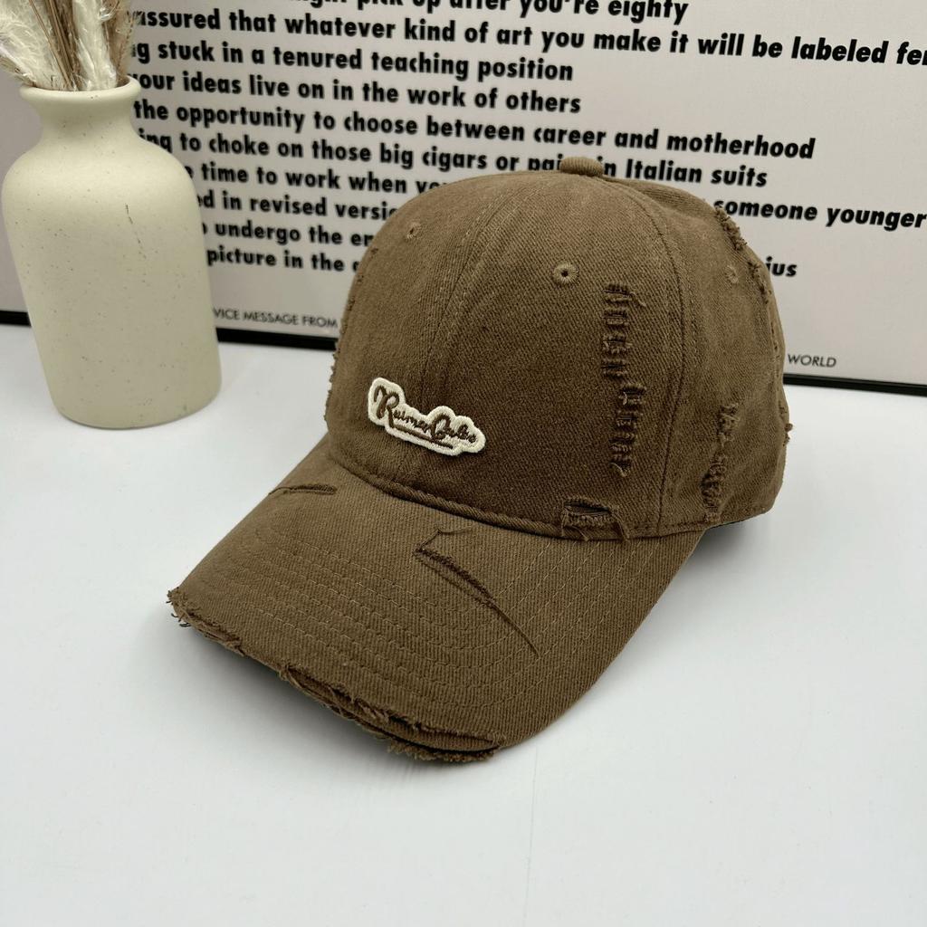New versatile cap men and women couples baseball cap deep top hard top letter embroidery spring and summer sunshade