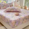 100%Cotton Bed Sheets Flower Printed Fitted Sheets for Bed Sábanas Para camaQueen/King Bed Sheet Cotton(without Pillowcase)