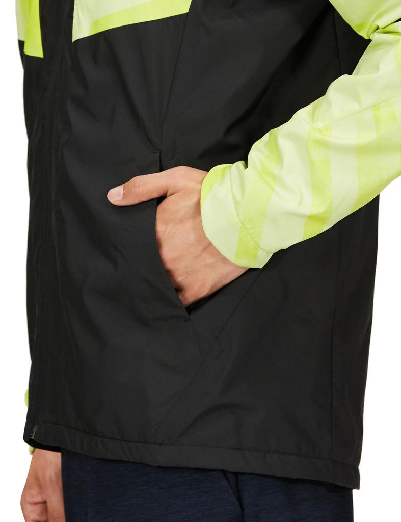 Mizuno Breath Thermo Warmer Training Luminary Size L Jacket, Moisture-Wicking, Heat-Generating, Water-Repellent, 32MEA541, Men's, Green,