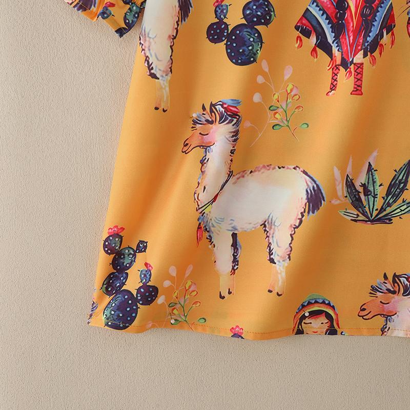 ZANZEA Женская повседневная блузка с круглым вырезом и половиной рукавов